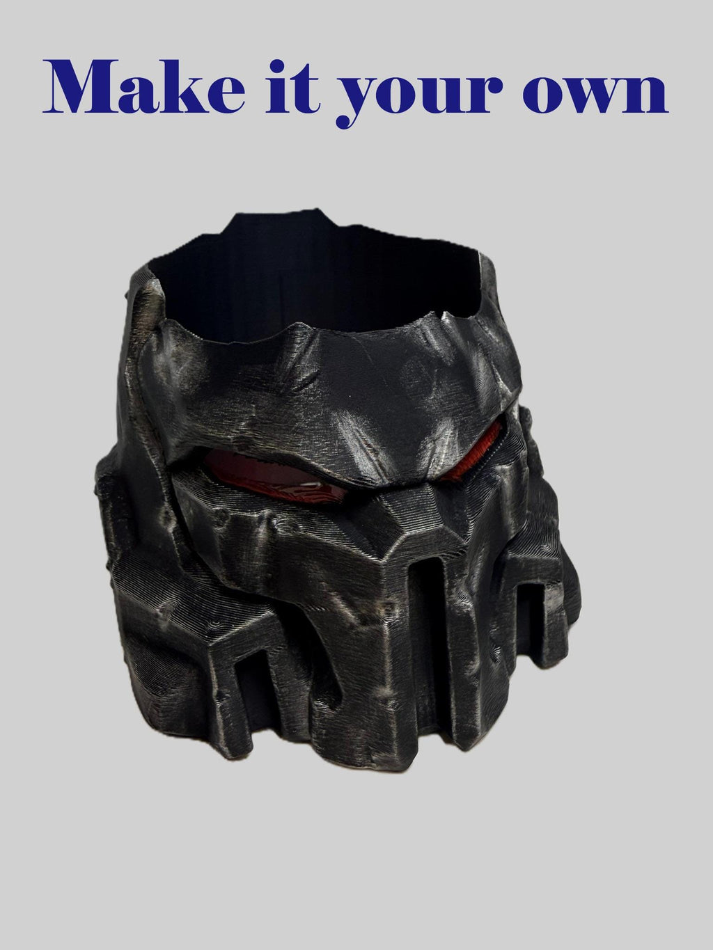 Grimdark Brush Holder & Water Pot – Post‑Apocalyptic Art Station Upgrade