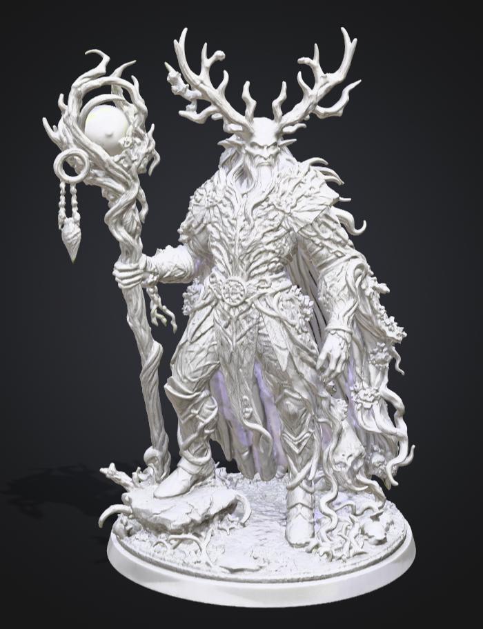 Faye‑Touched Elf Lord – High‑Detail Fantasy STL for Resin Printing, D&D Inspired