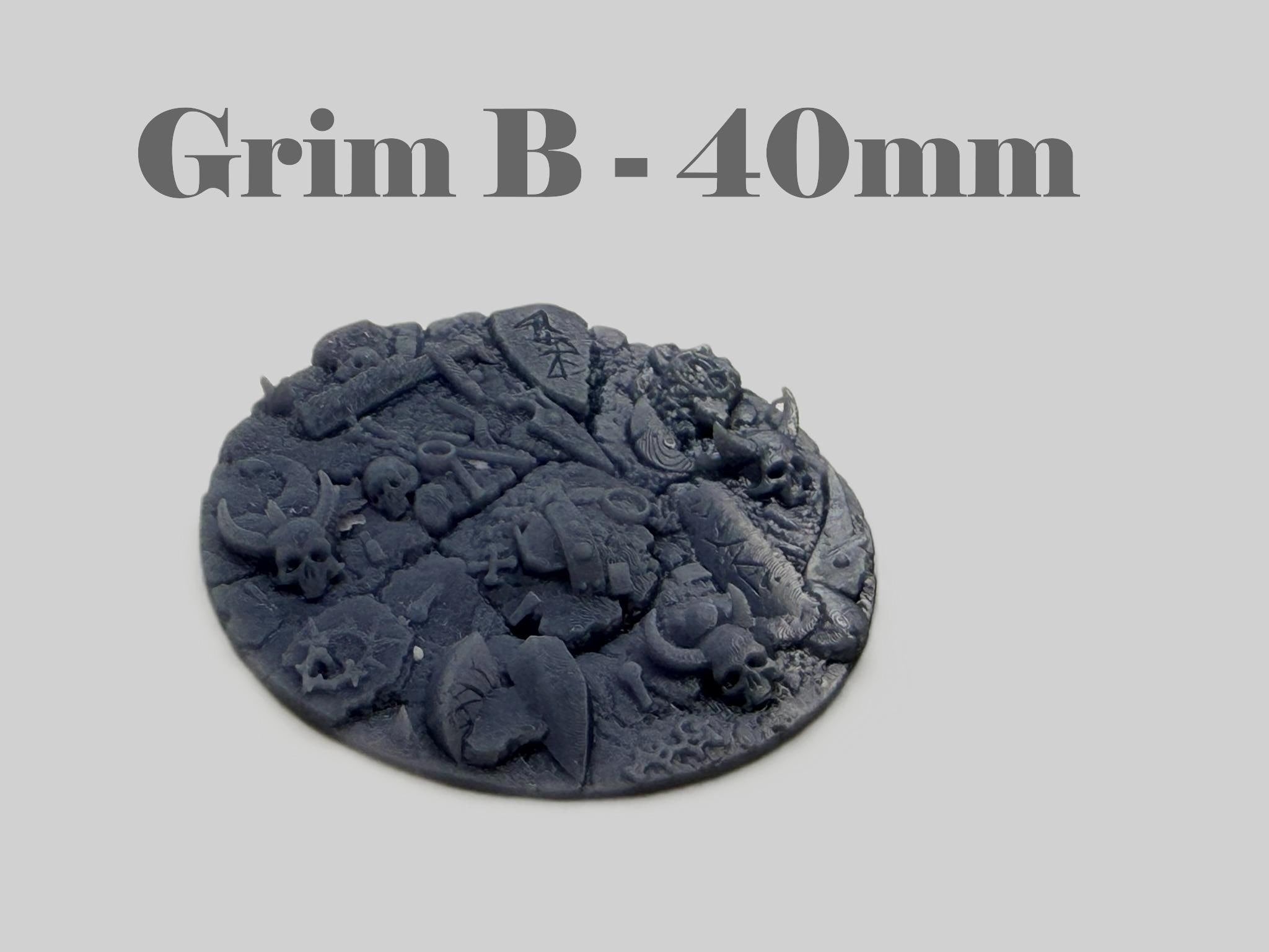 Grimdark Miniature Base Toppers, Resin Printed