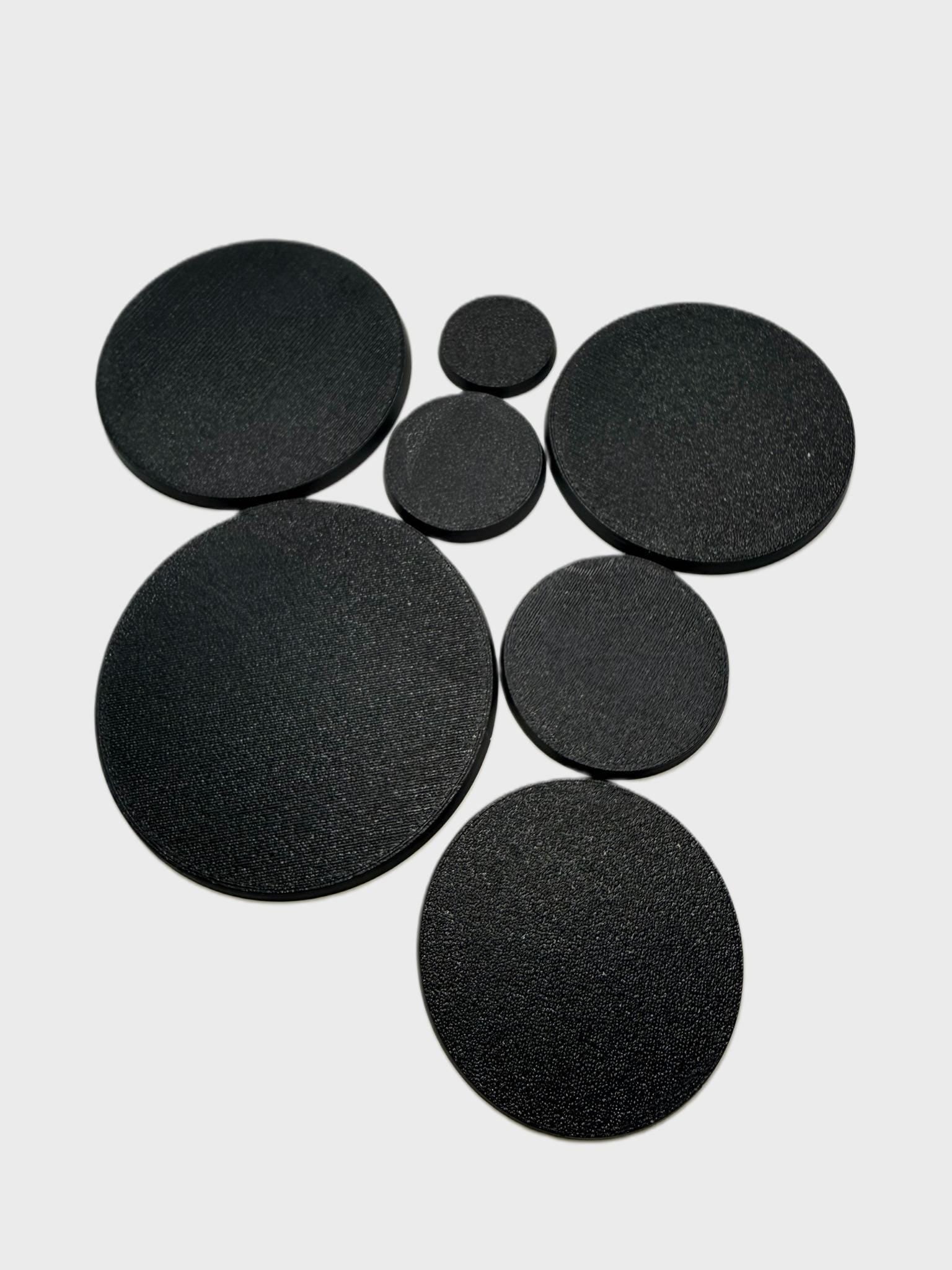 Plain Wargaming Miniature Bases (25mm - 160mm)