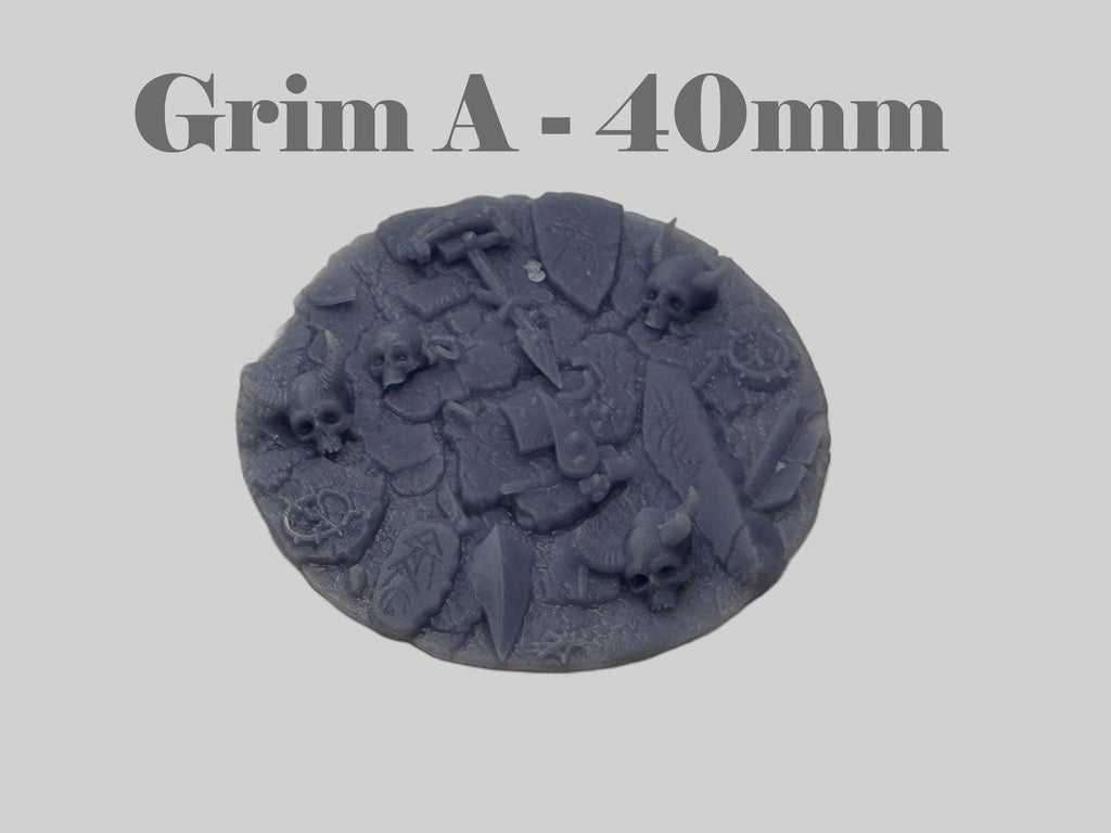 Grimdark Miniature Base Toppers, Resin Printed