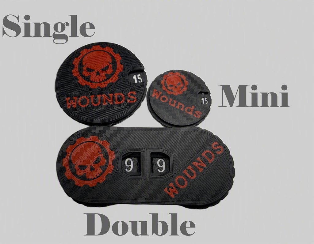 Tabletop Damage, Wound Trackers (0-15), Tabletop Tracker, Wargaming Token