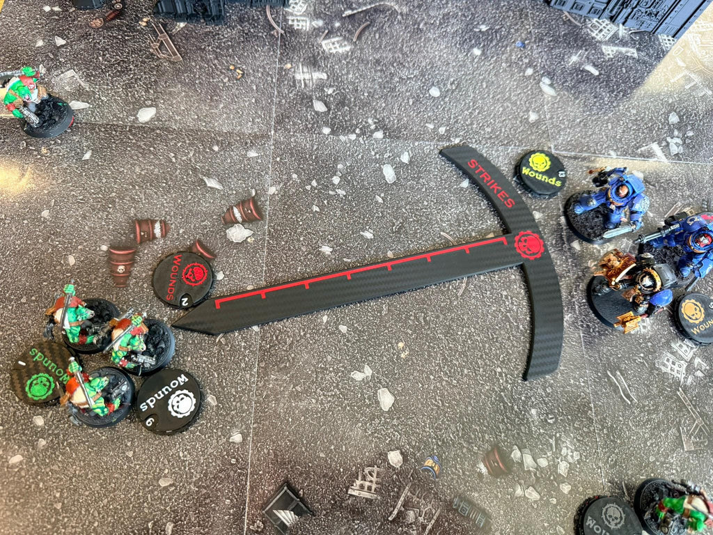 Deep Strike Marker, 8" & 9", Measuring Template for Wargaming