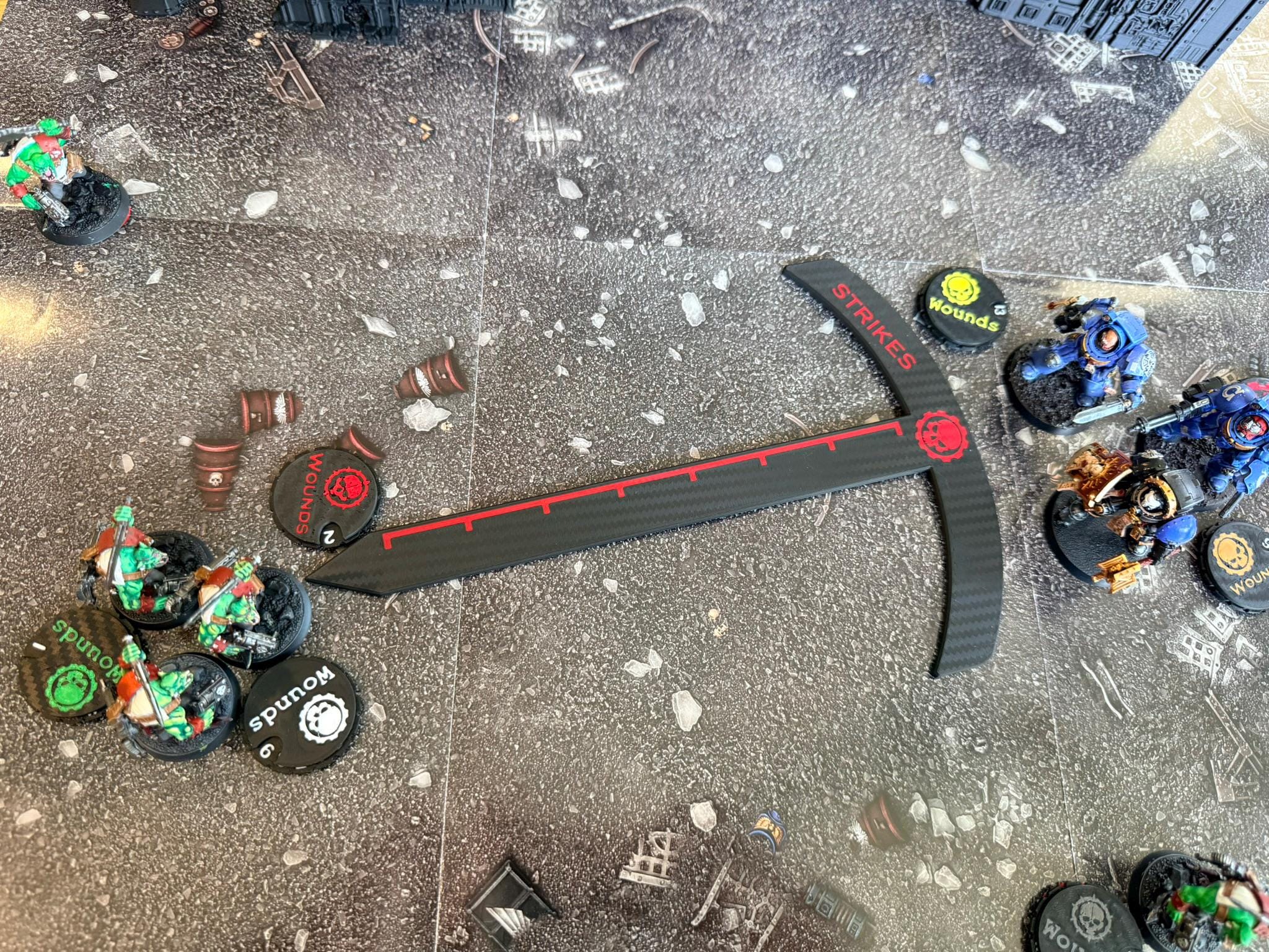 Deep Strike Marker, 8" & 9", Measuring Template for Wargaming
