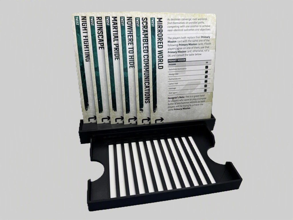Mission Deck Card Tray, Tabletop gaming accessory , Wargaming Enhancing.
