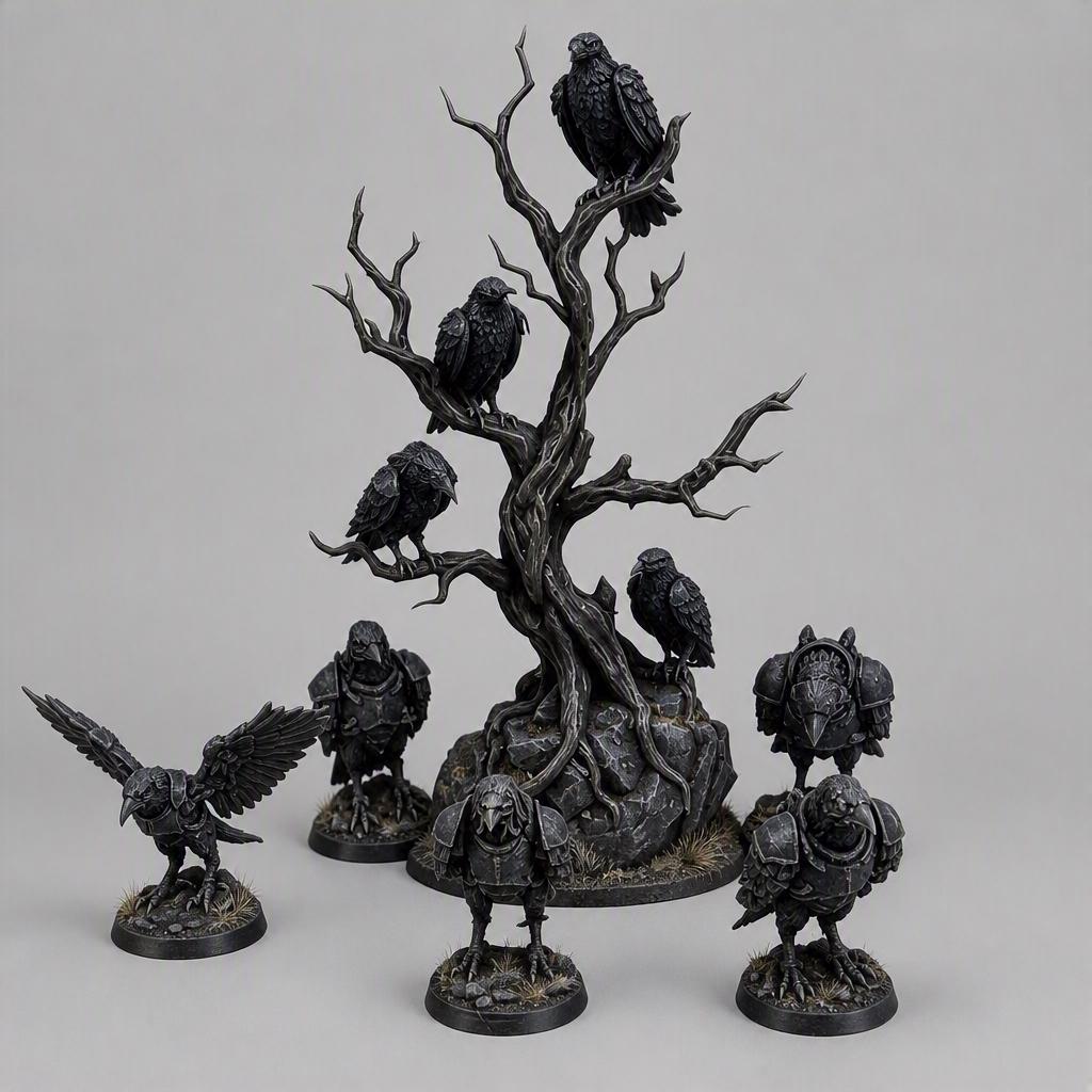 Ravens, Grimdark Resin Printed
