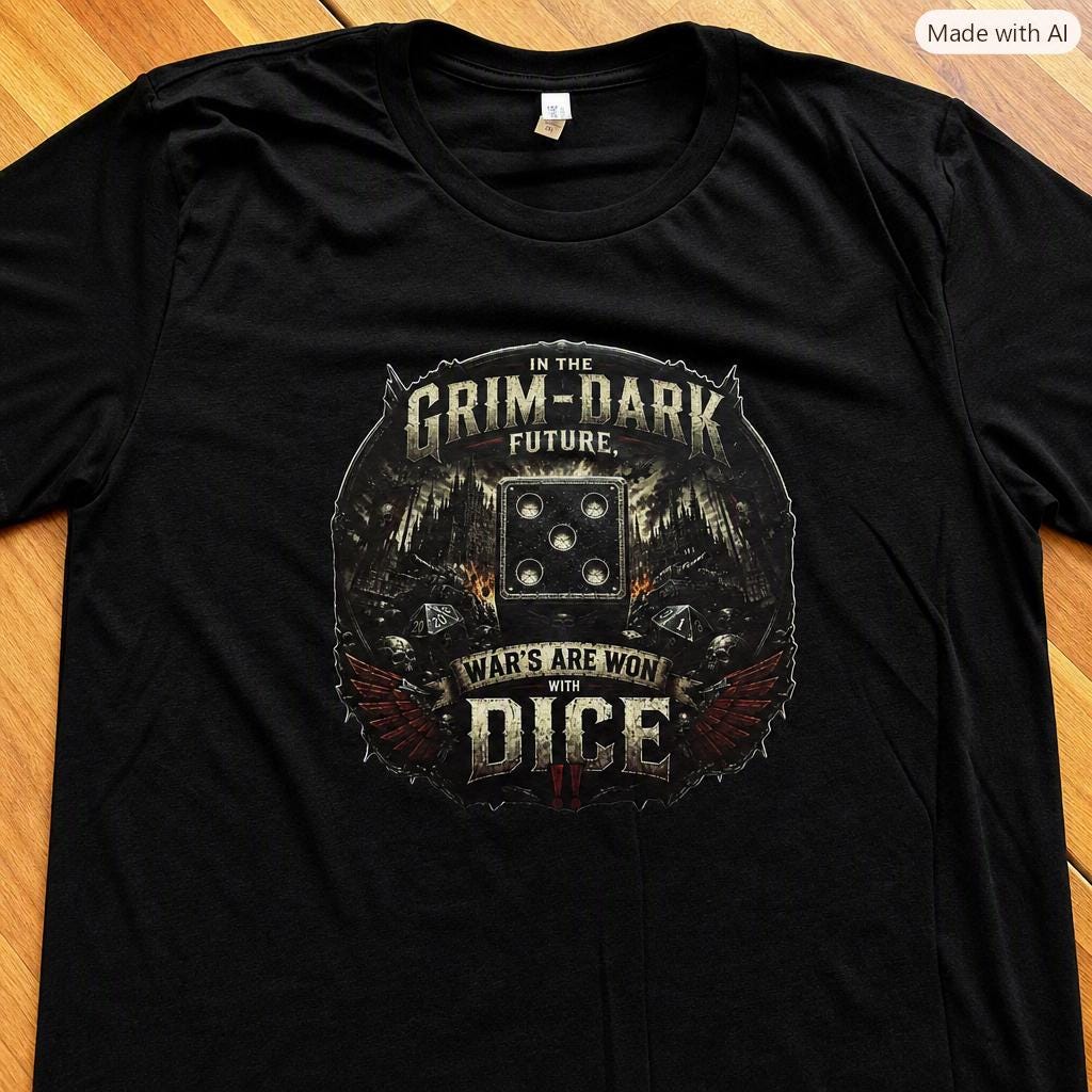 Grim Dark T-Shirt, Tabletop Gear, Merchandise