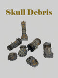 Skull Column Debris – Grimdark Ruins for Tabletop Wargaming & Dioramas, Terrain