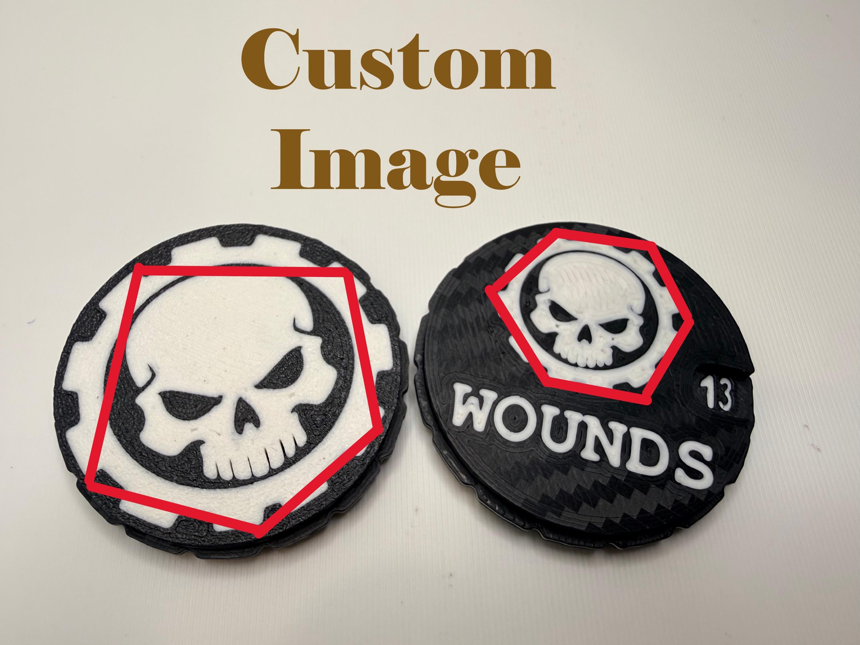Tabletop Damage, Wound Trackers (0-15), Tabletop Tracker, Wargaming Token
