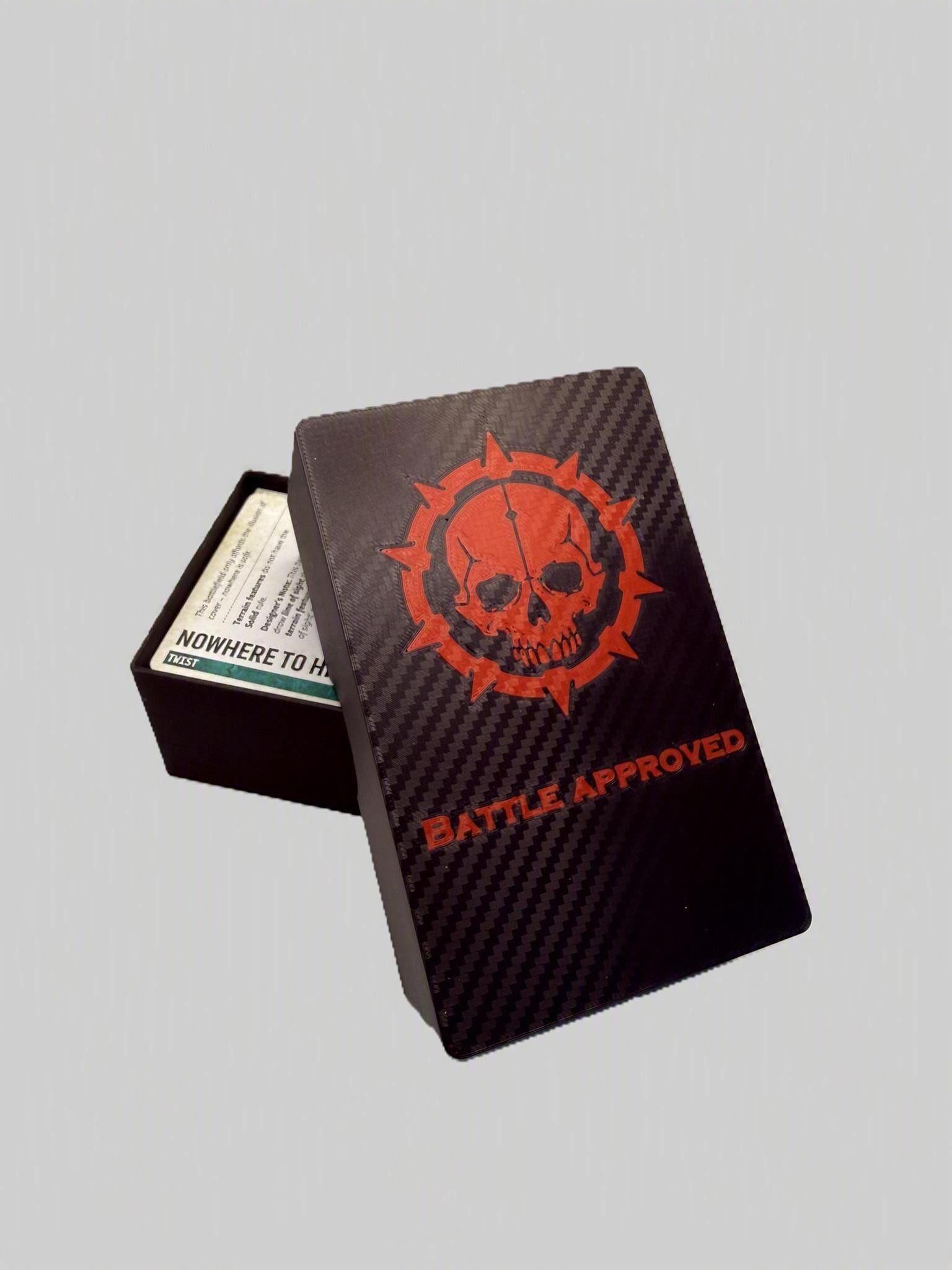 Mission Deck Card Container and Storage for Tabletop Wargaming