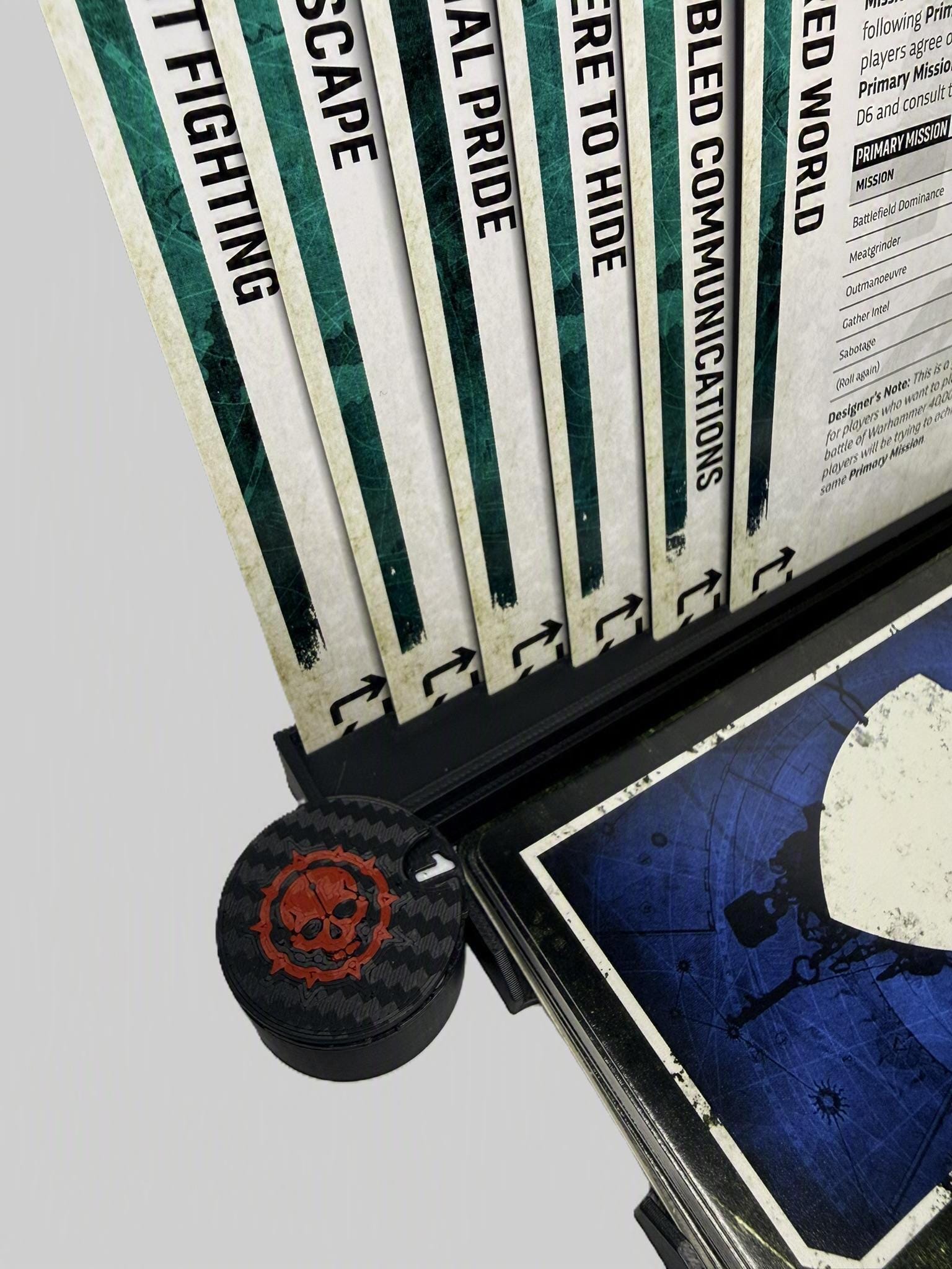Mission Deck Card Tray, Tabletop gaming accessory , Wargaming Enhancing.