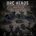 Ork Heads Terrain Enhancement – Grimdark Basing Bits Set,Resin Printed