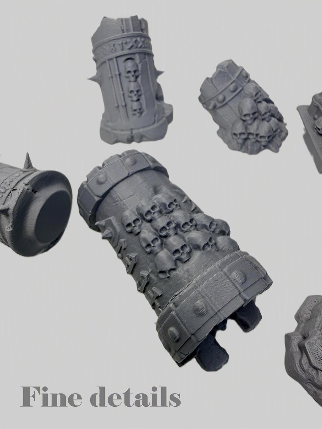 Skull Column Debris – Grimdark Ruins for Tabletop Wargaming & Dioramas, Terrain
