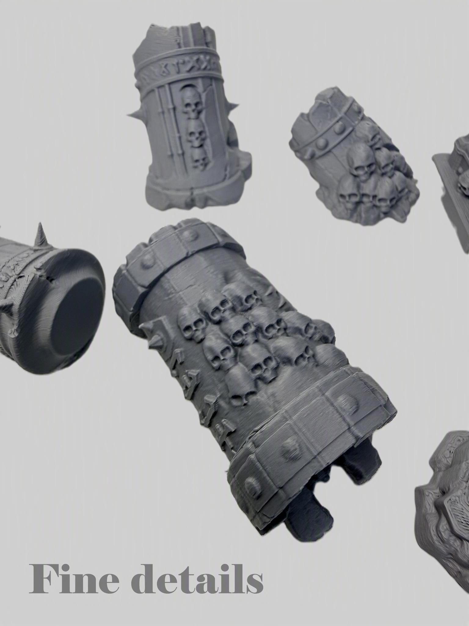 Skull Column Debris – Grimdark Ruins for Tabletop Wargaming & Dioramas, Terrain