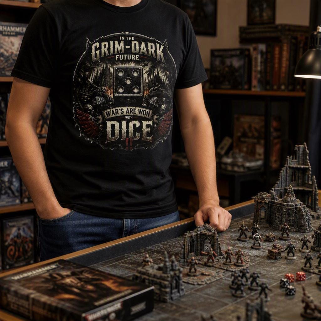 Grim Dark T-Shirt, Tabletop Gear, Merchandise