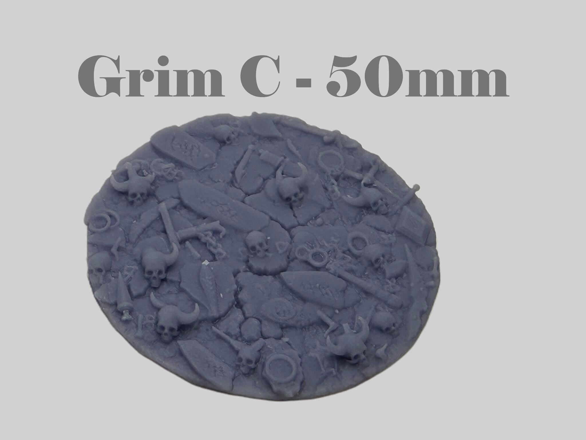 Grimdark Miniature Base Toppers, Resin Printed